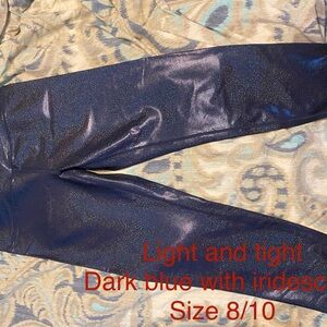 Iridescent Dark Blue Leggings
